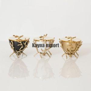 Juego de quemadores Bukhoor plateados y dorados, quemador de incienso de metal con fragancia para el hogar en relieve de metal de acero inoxidable 304 - Product Image 5
