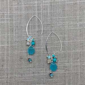 Gemstone <b>Crystal</b> Beads Silver Plated Earrings Stylish Homemade Bead Earrings Unique Fashion Handmade Jewelry Creative Design - Product Image 3