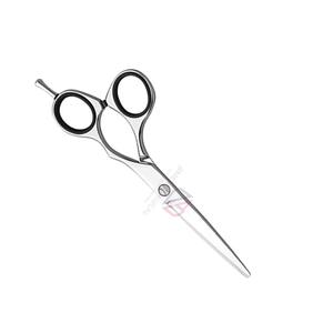 Ciseaux professionnels pour couper les cheveux lisses |   Ciseaux de barbier pour droitiers, en acier inoxydable, pointe aiguë, finition argentée, repose-doigts amovible - Product Image 6