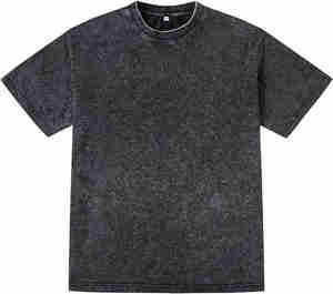 Nueva moda de alta calidad personalizada lavado ácido camiseta hombres 100% algodón transpirable y cómodo verano Unisex lavado ácido camisetas - Product Image 2