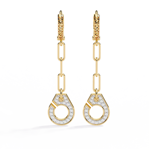 Pendientes de Oro de 18K con Diamante Cultivado en Laboratorio, Accesorio de Moda Único - Product Image 1