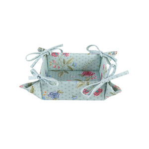 100% Naturel Soft Cotton Latest Design Custom Print <b>Foldable</b> Bread <b>Basket</b> with Custom Private Logo - Product Image 1