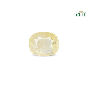 Zafiro Amarillo Natural (Pukhraj) de 3.67 Quilates, Corte Esmeralda Facetado, Piedra Suelta, Material de Gema Roja Similar a Alejandrita y Aguamarina - Product Image 1