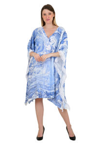 Nuevo Lux mujeres Kaftan Beach Cover Up Boho Bikini vestido tamaño libre caftán para vacaciones piscina fiesta desgaste Casual Bandeau señoras estilo - Product Image 5