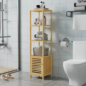 Solid <b>Wood</b> Freestanding <b>Bathroom</b> <b>Cabinet</b> Elegant <b>Bathroom</b> Furniture - Product Image 5