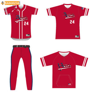 Breathable Polyester Baseball Softball Wear Set Heat Transfer Printed <b>Athletic</b> Team Uniforms Durable Lightweight Sportswear - Product Image 1