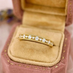 Venta al por mayor 14K oro amarillo Moissanite banda anillo declaración joyería conmemorativa con diseño único - Product Image 1