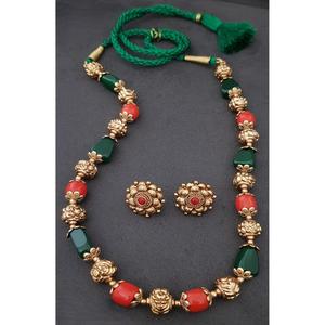 Belle qualité Premium plaqué or laiton CZ perles collier boucles d'oreilles ensemble femmes traditionnel mariage fiançailles cadeau bijoux - Product Image 2