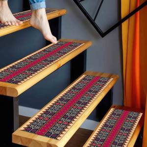 Alfombra estampada con diseño Kilim, patrón floral moderno, fácil de limpiar, alfombra para pasillos. - Product Image 3