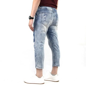 High Elasticity <b>Super</b> <b>Stretch</b> Mens <b>Jeans</b> Athletic Fit Performance Denim Trousers - Product Image 3