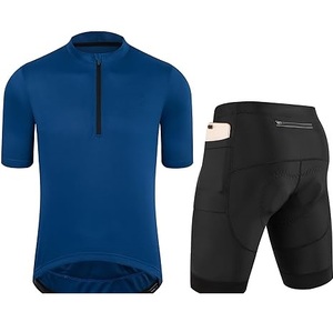 Vêtements de sport personnalisés OEM uniformes de cyclisme vierges de couleur bleue uniformes de cyclisme professionnels personnalisés de l'équipe de conception de vêtements de vélo - Product Image 1