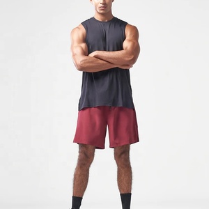 เสื้อกล้ามออกกำลังกายผู้ชาย คุณภาพสูง แห้งเร็ว สำหรับวิ่ง ฟิตเนส ผ้าไนลอนผสมสแปนเด็กซ์ สีพื้น ขายส่ง - Product Image 6