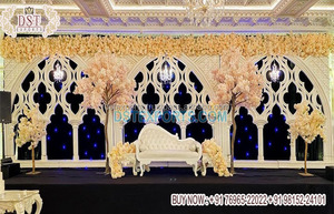 Stylish Bollywood Wedding <b>Engagement</b> Party Stage <b>Decor</b> Creative Hindu Wedding Fiber Stage Stylish Bollywood Wedding Party Stage - Product Image 4