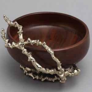 Design attrayant Bols de service en métal de luxe Bols à salade dorés Base en marbre Bols de service pour la décoration de la maison, des hôtels et des restaurants - Product Image 3