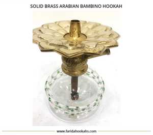 La mejor Cachimba de grabado a mano árabe de latón macizo egipcio con técnicas de laca de lujo - Product Image 2