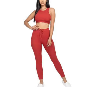 Gran oferta, conjuntos de ropa de Yoga para mujer, mallas estirables de cintura alta y Sujetador deportivo, ropa de ejercicio de gimnasio ajustada, opciones de talla grande - Product Image 1