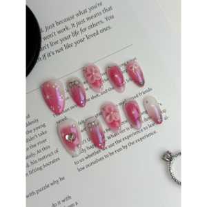 Uñas Postizas Color Rosa Luminoso - Product Image 3