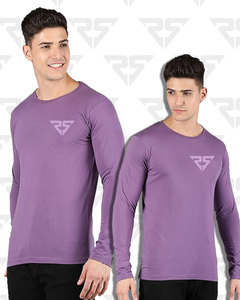 Men's Cotton Regular Fit Full Sleeves T-Shirt Custom <b>Logo</b> T shirts for men's o neck t shirts in different colours t shirts - Product Image 5