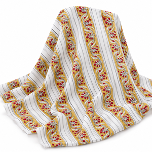Tissu en voile de coton peigné imprimé à la main Pinksa Fashion, motif floral léger 60S60S 90 GSM, style Rajasthan, en stock - Product Image 3