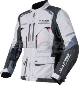 Sapro Motorsport Men's Full Sleeve <b>Motorcycle</b> <b>Jacket</b> Windproof All Seasons Racing Wear Gray Black Red - Product Image 6