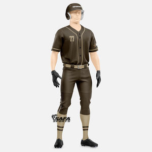 Por encargo de los hombres Jersey de béisbol transpirable tinte sublimación impreso equipo uniforme conjunto al por mayor uniformes de béisbol personalizados - Product Image 4