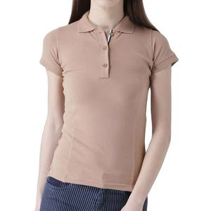 Polo de algodón sólido de secado rápido personalizado, camisa de manga corta, informal, atlética, venta al por mayor, cuello vuelto, para mujer, Polo estampado - Product Image 1