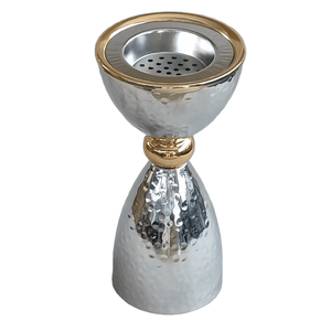 Quemador Bakhoor de metal tradicional hecho a mano con grabado floral para fragancia ritual y casera - Product Image 4