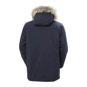 Veste en peluche de couleur unie pour hommes faite à la main pour le printemps et l'automne-Veste parka décontractée élégante et confortable - Product Image 3