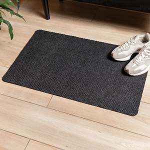 Tapis d'entrée en feutre Popcorn, absorbant l'humidité, avec support antidérapant en TPR, 50x80 cm, gris - Product Image 2