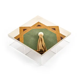 Elegant Acrylic and Aluminium Sweet <b>Box</b> <b>for</b> Dates Candy and Chocolate <b>Storage</b> with <b>Black</b> White Enamel Perfect <b>for</b> Tabletop Use - Product Image 6