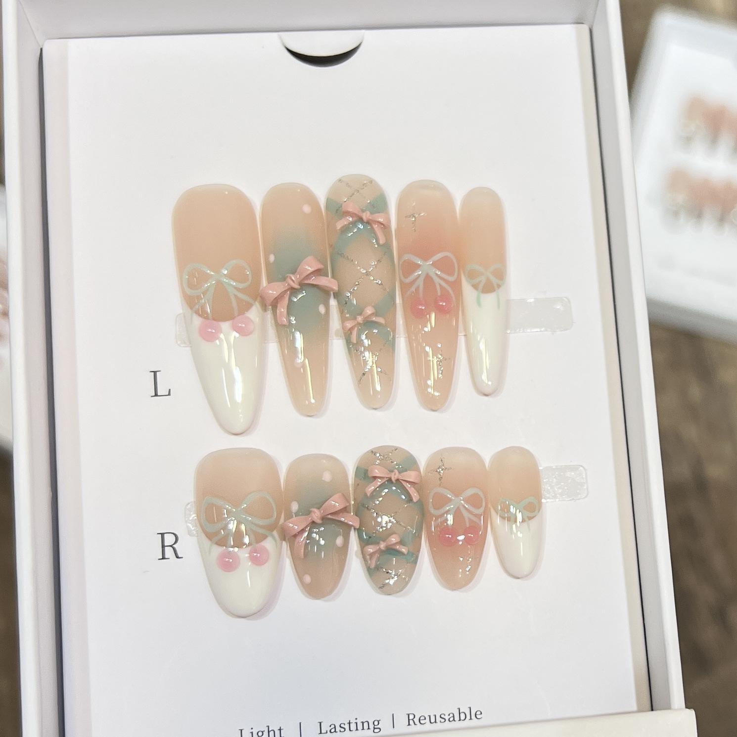 Nude Pink,Creamy White,Dusty Baby Blue,Candy Pink Bows