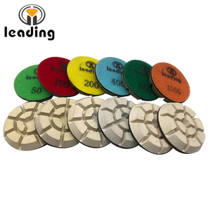 Disques de polissage en résine blanche de 76 mm (3 pouces) pour béton clair, non tachants, utilisation humide ou sèche, granulométrie de 30 à 3000, épaisseur de 10 mm - Product Image 2