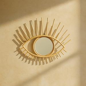 Miroir mural en bambou durable de style bohème pour décoration de salle de bain - Product Image 4