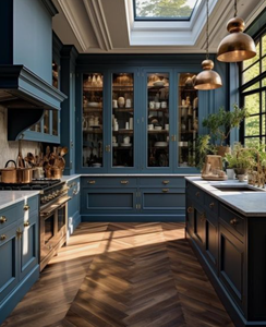 Hiện đại tùy chỉnh rắn gỗ phẳng Bảng điều khiển RTA tủ bếp ván ép nhà máy sơn mài kết thúc bao gồm bồn rửa vòi Ngăn kéo trượt - Product Image 4