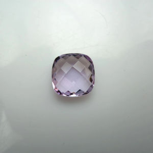 Export Grade 100% Natural semi-precious Pink Amethyst in <b>Square</b> <b>Cushion</b> Checker Cut Shape Available in Custom Sizes for Export - Product Image 1