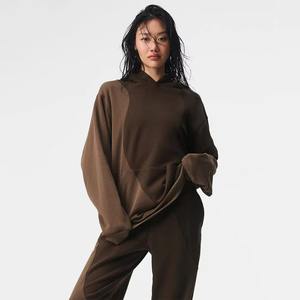 Women Oversized Long <b>Hoodie</b> Cozy Loose Fit Warm <b>Velour</b> 100% Cotton Everyday Winter Comfort - Product Image 6