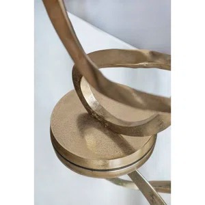 Adorno de centro de mesa dorado glamuroso, pieza de exhibición elegante para el hogar, oficina, evento, celebración, regalo, uso de escultura - Product Image 4