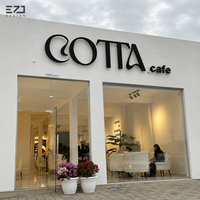 Enseigne commerciale personnalisée en métal rétroéclairé 3D EZD, logo lumineux pour devanture de magasin, boutique, bureau, hôtel, publicité murale