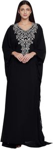 6XL vestido de baile con cuentas de cristal Antiestático de longitud completa Abaya musulmán otoño hasta el suelo manga lentejuelas sólido ecológico - Product Image 5