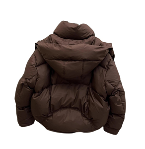 Chaqueta acolchada de burbujas cálida de Invierno para mujer, abrigos transpirables con cierre de cremallera ligera brillante, estilo corto estampado para mujer - Product Image 1