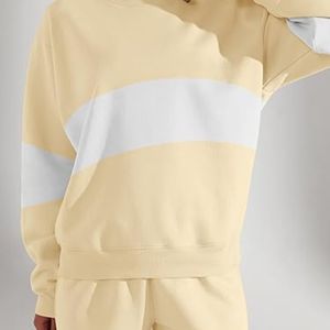 Conjuntos de salón de tejido transpirable de algodón 100% de lana de dos piezas de gran tamaño para hombre, ropa de abrigo suelta - Product Image 5