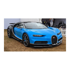 Bugatti Veyron เครื่องยนต์เทอร์โบ1,200แรงม้าให้การขับขี่แบบจำกัดขนาดของยาง R20พวงมาลัยซ้ายภายในมืด
