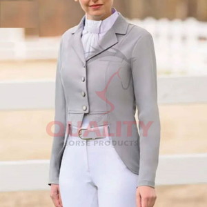 Chaqueta elegante para mujer para montar a caballo hecha a mano con forro de control de humedad de tela transpirable de silueta delgada a la venta - Product Image 4