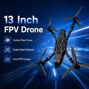 Drone FPV 13 pouces, quadricoptère, châssis en fibre de carbone, moteur sans balais, caméra frontale, plateforme aérienne, OEM ODM - Product Image 2