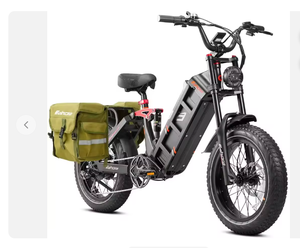 Vélo hybride électrique personnalisable avec moteur arrière 52V 500W, cadre en acier, roue de 20 pouces, freins à disque hydrauliques, batterie 60AH, vitesse maximale - Product Image 1