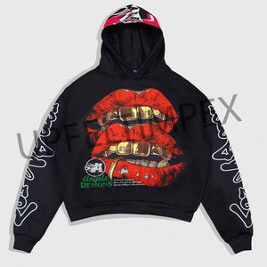 Wholesale Men's Oversized Graphic Letter Printed <b>Hoodie</b> Regular Fit Drop Shoulder 100% Cotton Fleece <b>Hoodie</b> for Men's - Product Image 1