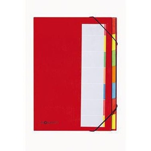 Premium DIN <b>A4</b> Red Cardboard File <b>Folder</b> with Polypropylene Film Laminated Compartment Block - Product Image 1