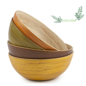 Bols en bambou naturel de tailles multiples faits à la main/Ensemble de bols et cuillères en bambou de haute qualité - Product Image 1