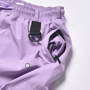 Pantalones de esquí unisex impermeables lavanda con bolsillos de cremallera estilo callejero holgados y disponibilidad de logotipo personalizado - Product Image 5