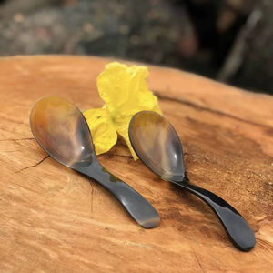 Cuchara de Cuerno de Búfalo Natural, Hecha a Mano y Pulida, Perfecta para Servir Especias, Condimentos o como Decoración de Mesa, Alta Calidad - Product Image 1